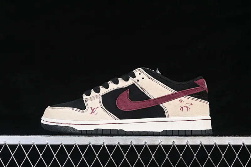 All categories Nk SB Dunk Series Nk SB Dunk Low High-end customized low-top sneakers Nike SB Dunk Low Year of the Horse limited edition sand ink rose purple high-end customized low-top casual sneakers SG6688-008